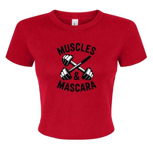 Muscles & Mascara Ladies Ribbed Baby Tee